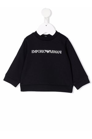 blue cotton sweatshirt EMPORIO ARMANI KIDS | 8NHMR61JRIZF905